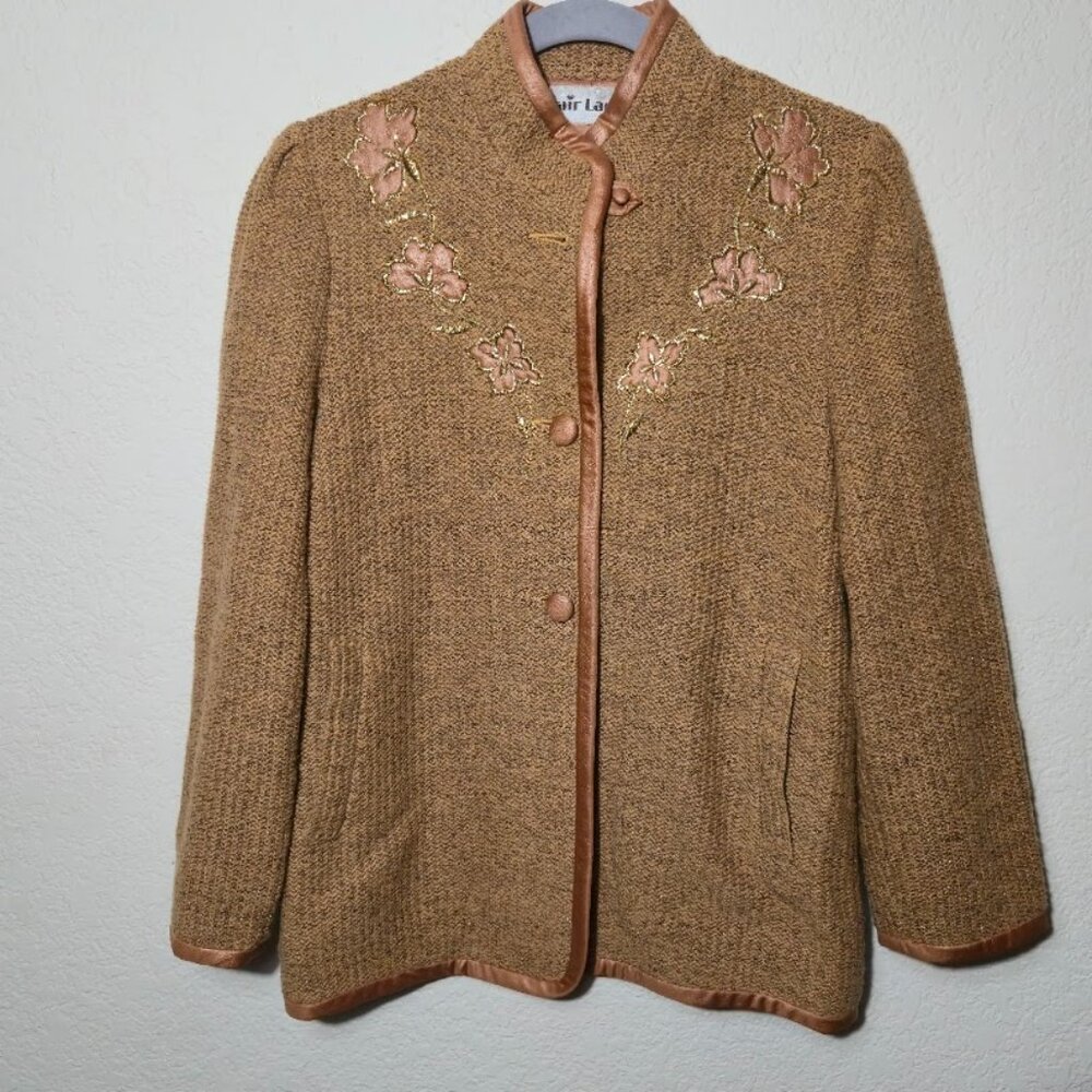 ✨ VINTAGE 60s Fair Lady Embroidered Mod Coat XS